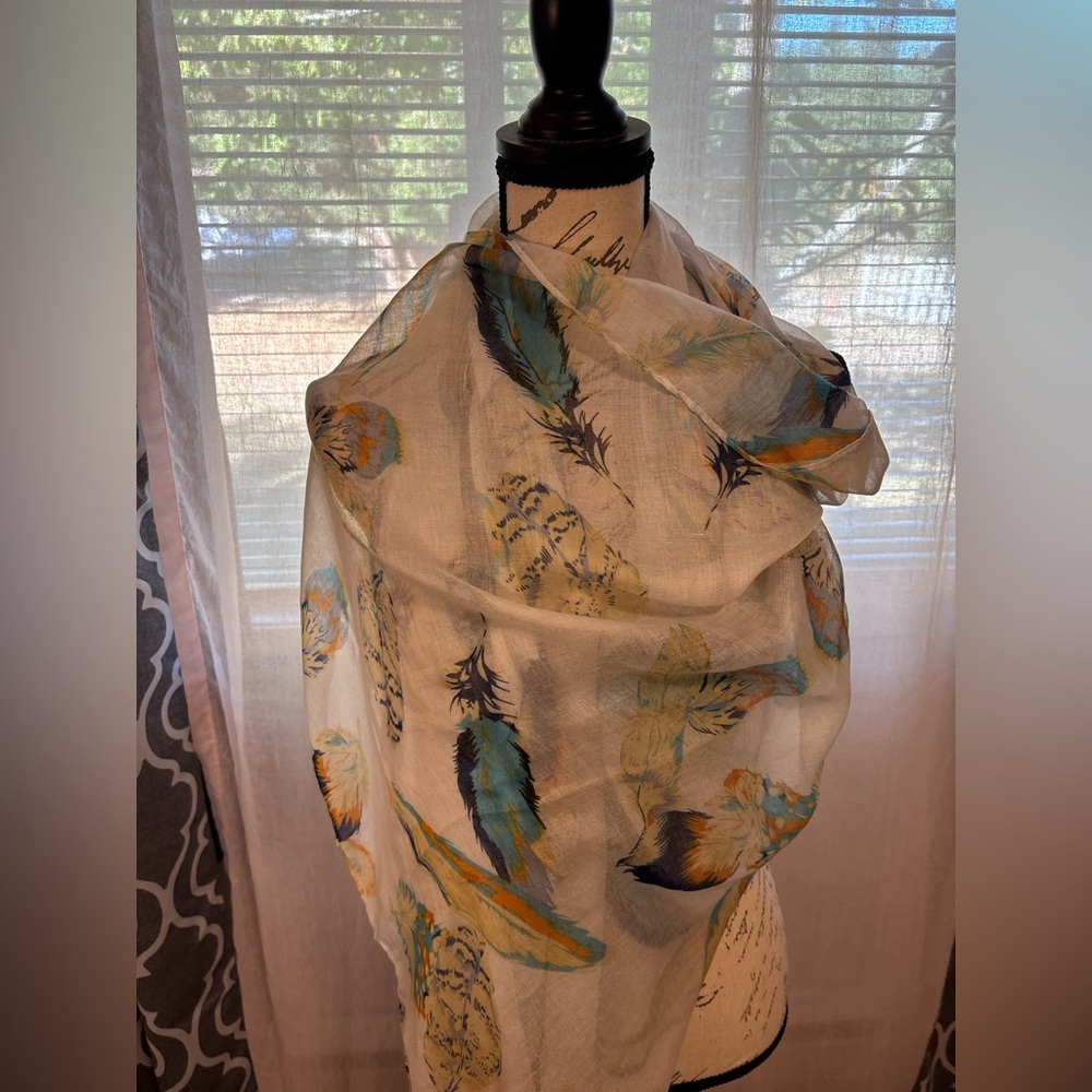 Feather Print Scarf